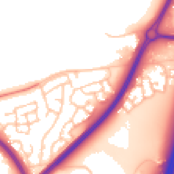 Daytime road noise heatmap for WR5 2QY