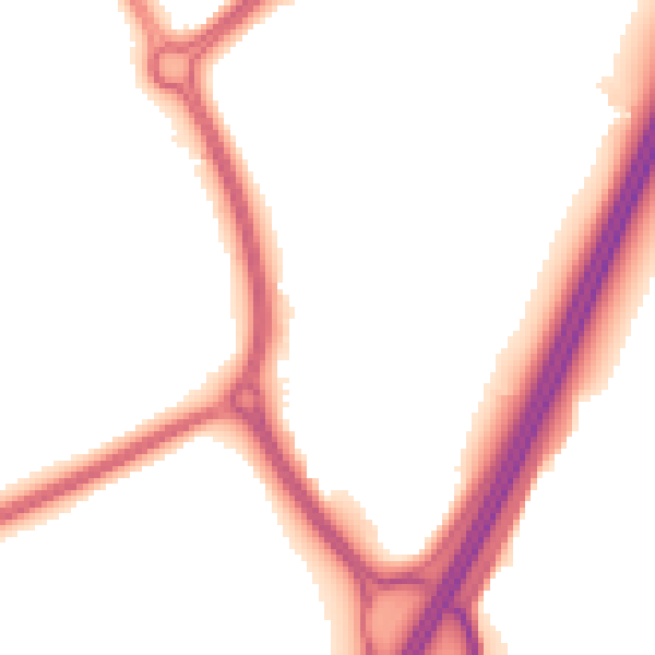 Night-time road noise heatmap for WR5 2RH