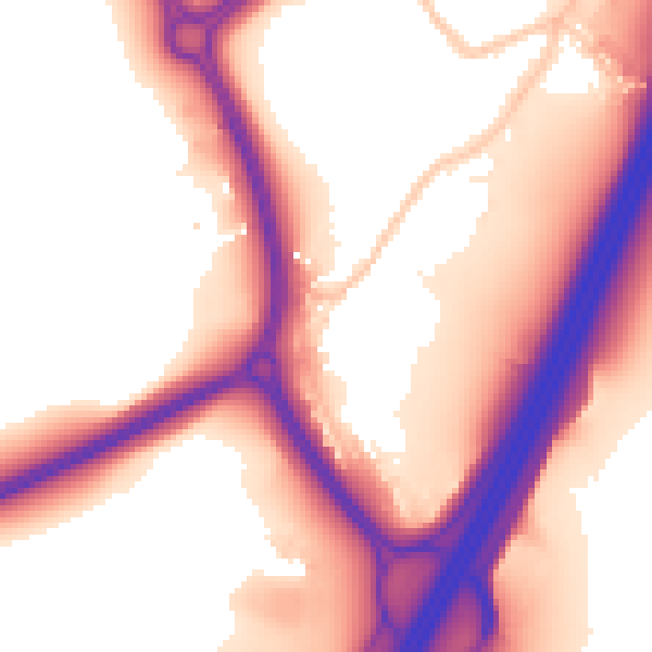 Daytime road noise heatmap for WR5 2RN