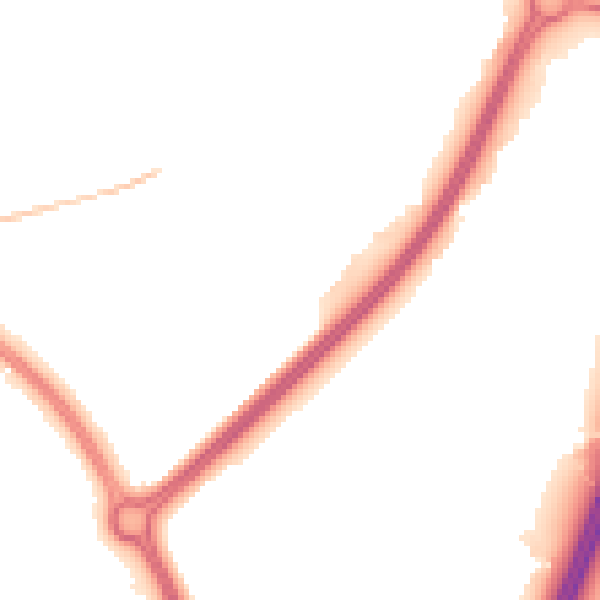 Night-time road noise heatmap for WR5 2SL