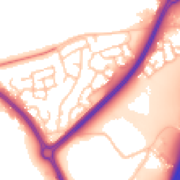 Daytime road noise heatmap for WR5 2SN