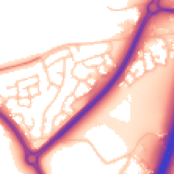 Daytime road noise heatmap for WR5 2SP