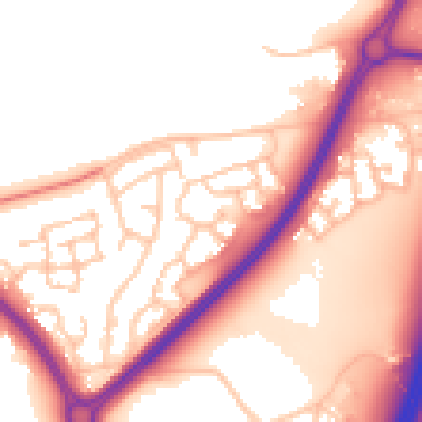 Daytime road noise heatmap for WR5 2SQ