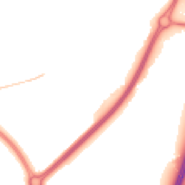 Night-time road noise heatmap for WR5 2SQ