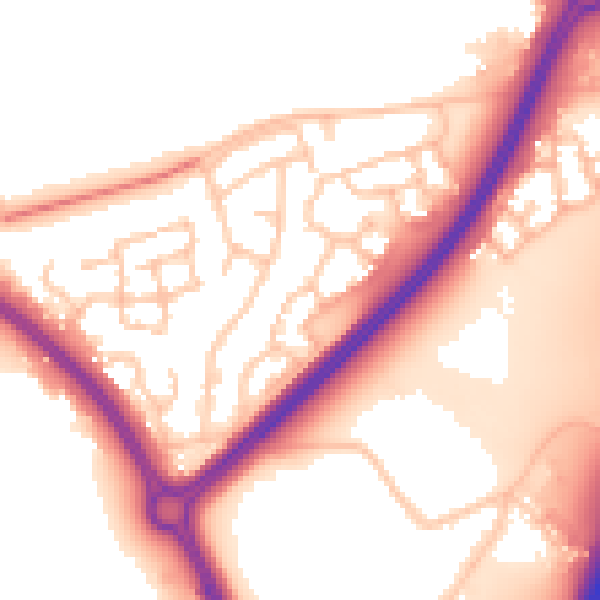 Daytime road noise heatmap for WR5 2SR