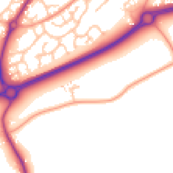 Daytime road noise heatmap for WR5 2SS