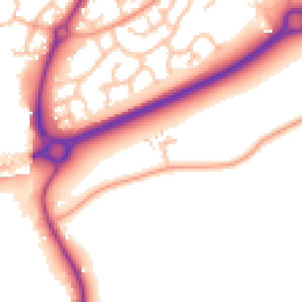 Daytime road noise heatmap for WR5 2SU
