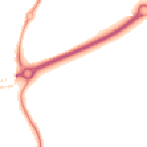 Night-time road noise heatmap for WR5 2SU