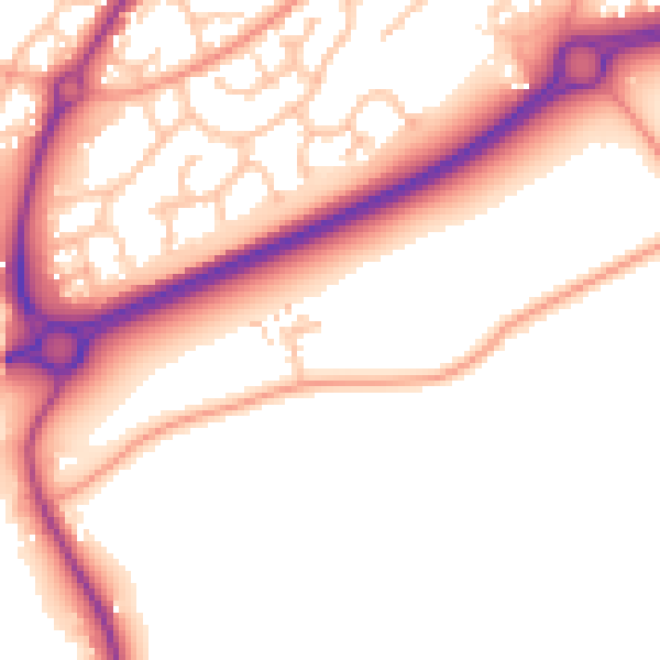 Daytime road noise heatmap for WR5 2SX