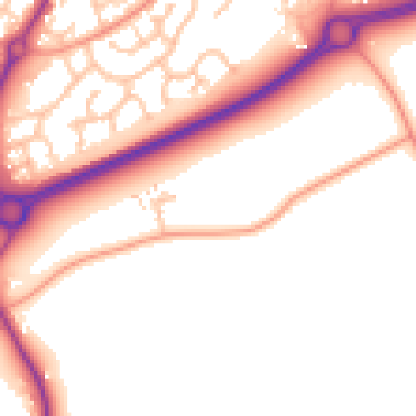 Daytime road noise heatmap for WR5 2SZ