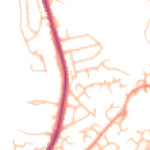 Daytime road noise heatmap for WR5 3AP