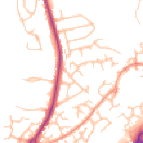 Daytime road noise heatmap for WR5 3BG