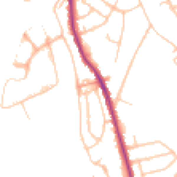 Daytime road noise heatmap for WR5 3EA