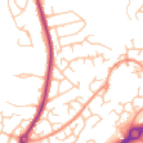 Daytime road noise heatmap for WR5 3EH