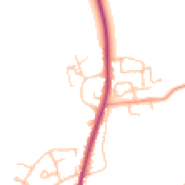 Daytime road noise heatmap for WR5 3FS