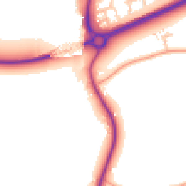 Daytime road noise heatmap for WR5 3HR