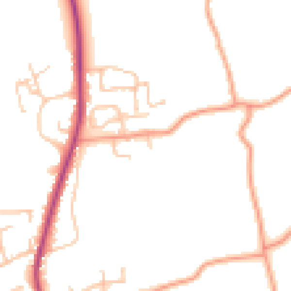 Daytime road noise heatmap for WR5 3LE