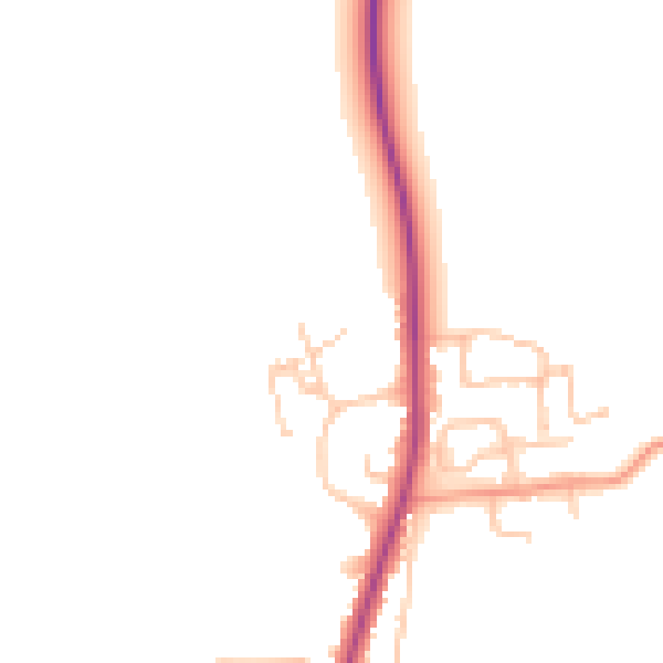 Daytime road noise heatmap for WR5 3LJ