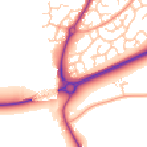Daytime road noise heatmap for WR5 3LZ
