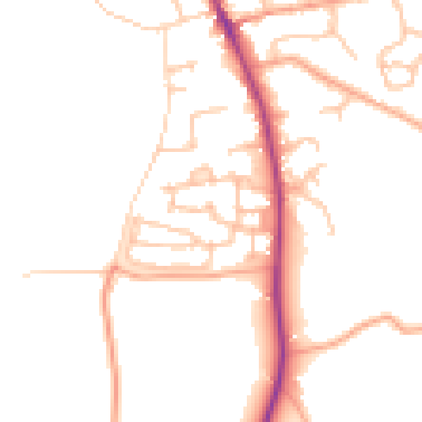 Daytime road noise heatmap for WR5 3NR