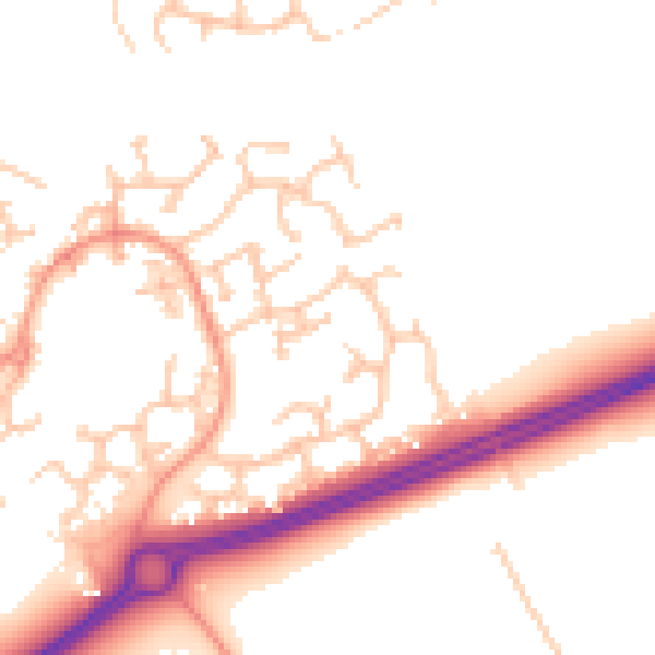 Daytime road noise heatmap for WR5 3PL
