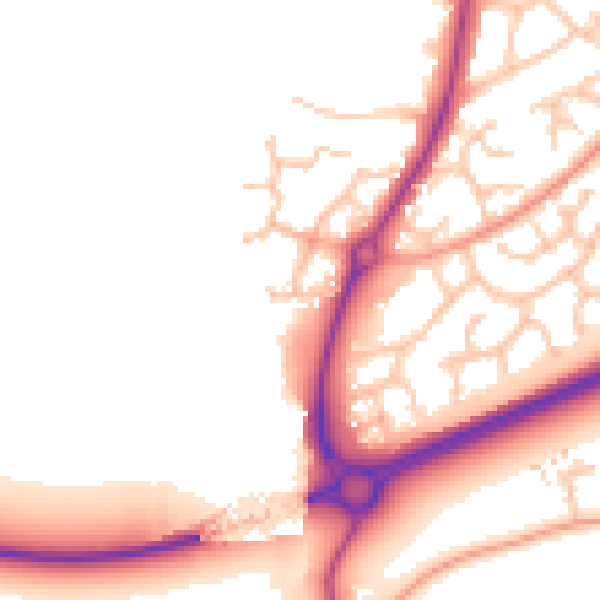 Daytime road noise heatmap for WR5 3QU