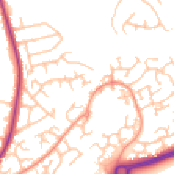 Daytime road noise heatmap for WR5 3RH