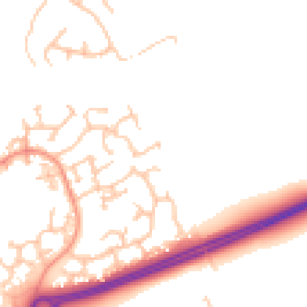 Daytime road noise heatmap for WR5 3UL