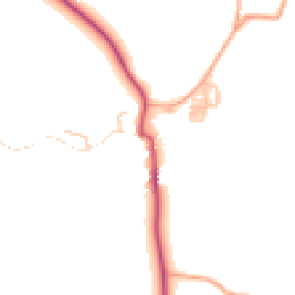 Daytime road noise heatmap for WR6 5AP