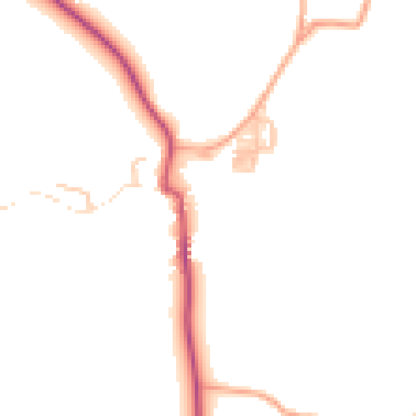 Daytime road noise heatmap for WR6 5AR