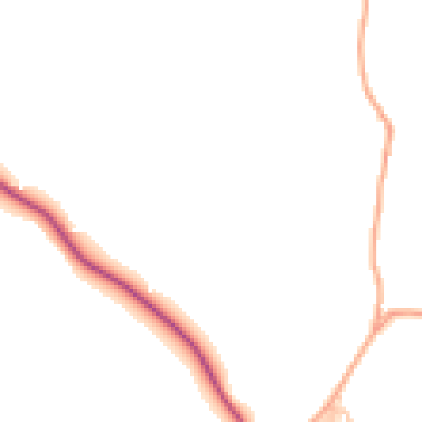 Daytime road noise heatmap for WR6 5BN