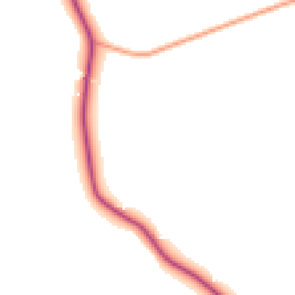 Daytime road noise heatmap for WR6 5BS