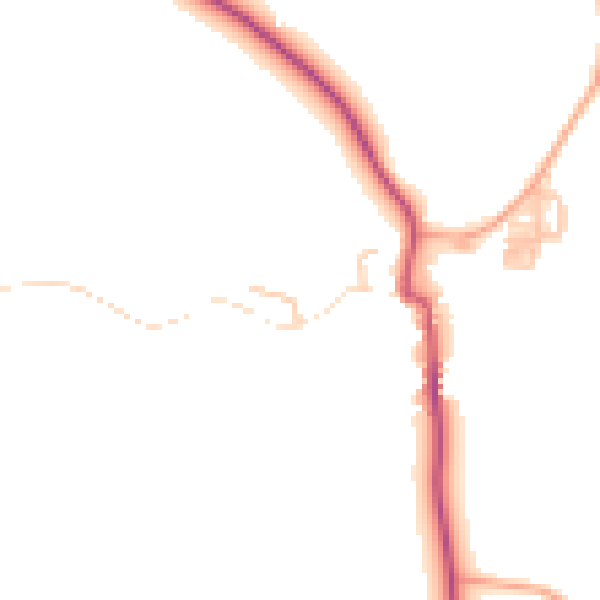 Daytime road noise heatmap for WR6 5DA