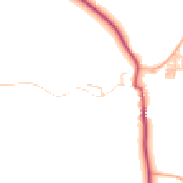Daytime road noise heatmap for WR6 5DB