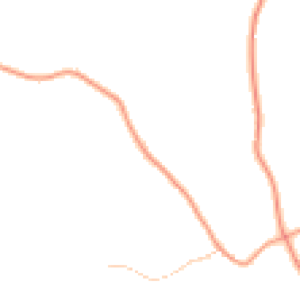 Daytime road noise heatmap for WR6 5DJ