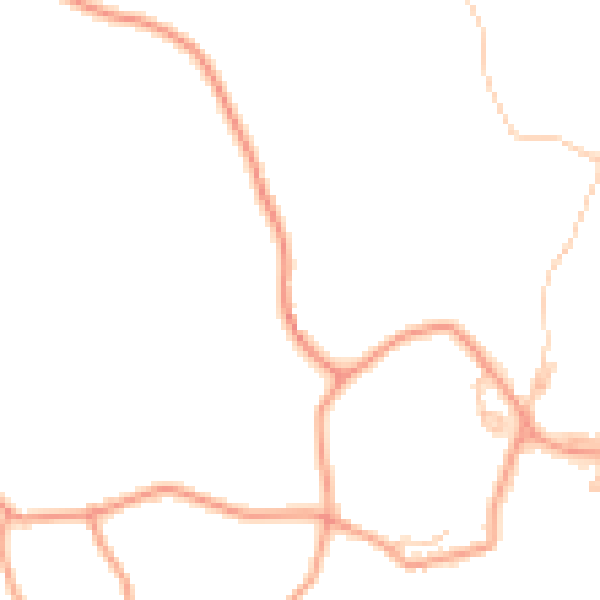 Daytime road noise heatmap for WR6 5ET