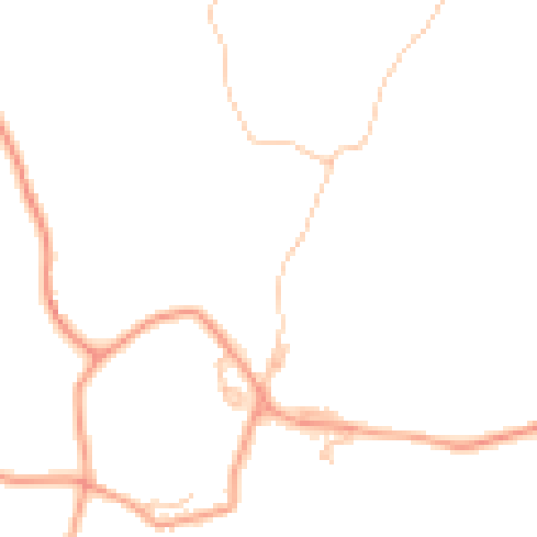 Daytime road noise heatmap for WR6 5HG