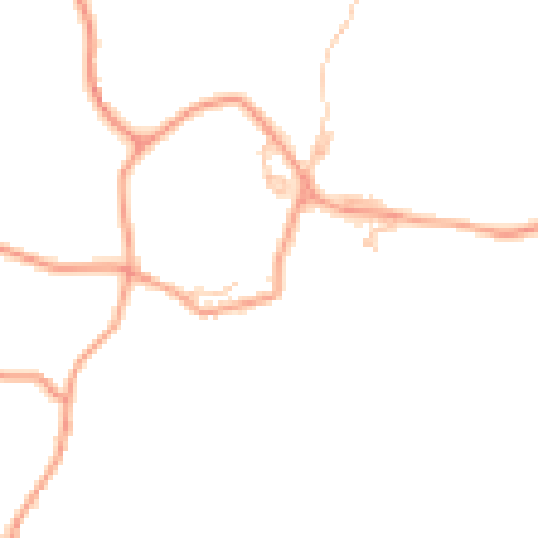 Daytime road noise heatmap for WR6 5HH