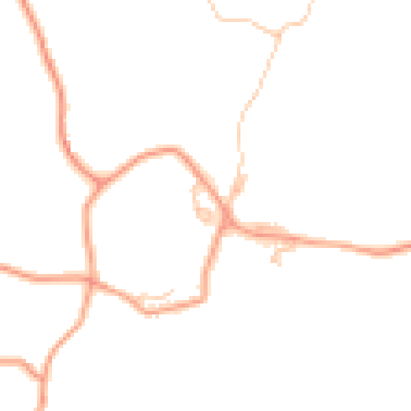 Daytime road noise heatmap for WR6 5HJ