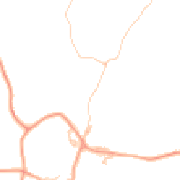 Daytime road noise heatmap for WR6 5HN