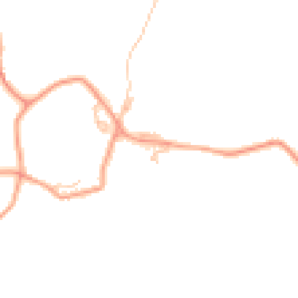 Daytime road noise heatmap for WR6 5HQ