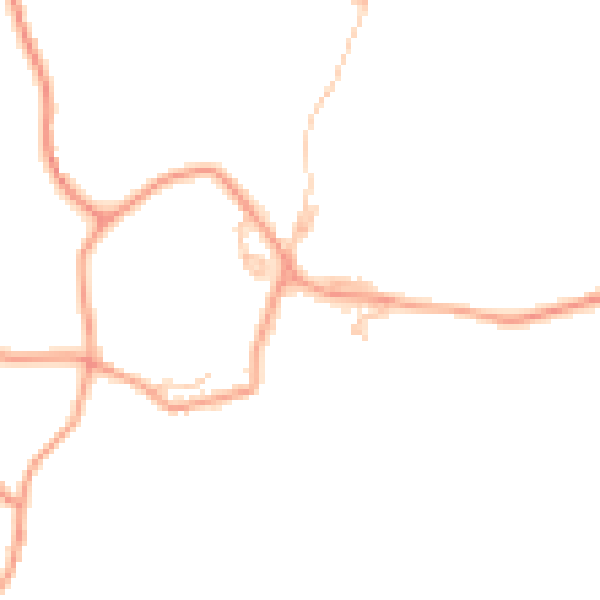 Daytime road noise heatmap for WR6 5HW