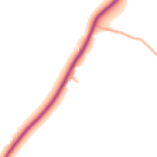 Daytime road noise heatmap for WR6 5JF