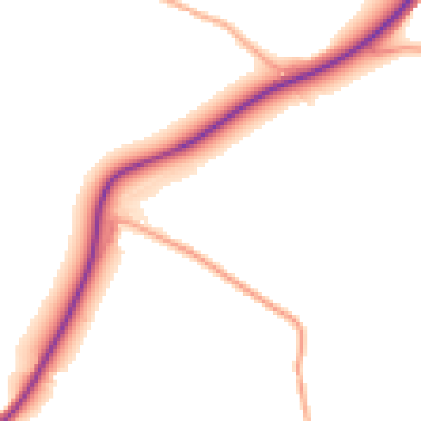 Daytime road noise heatmap for WR6 5JL