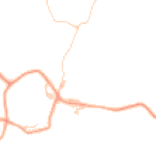 Daytime road noise heatmap for WR6 5JW
