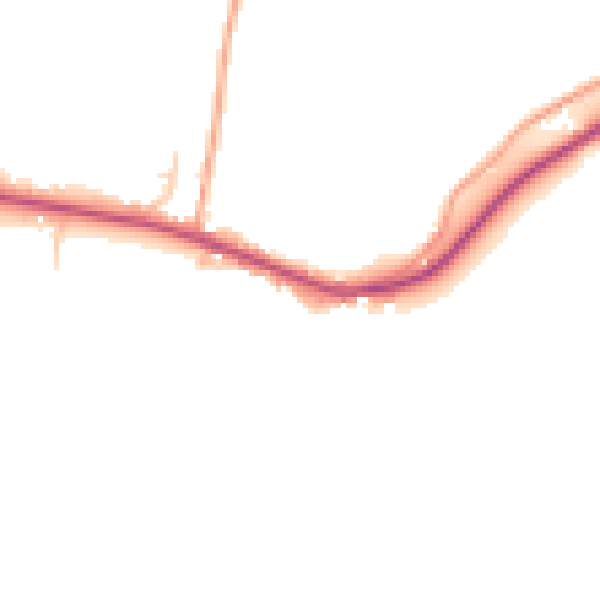 Daytime road noise heatmap for WR6 5NF