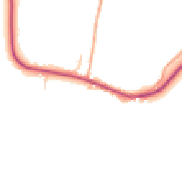 Daytime road noise heatmap for WR6 5NJ