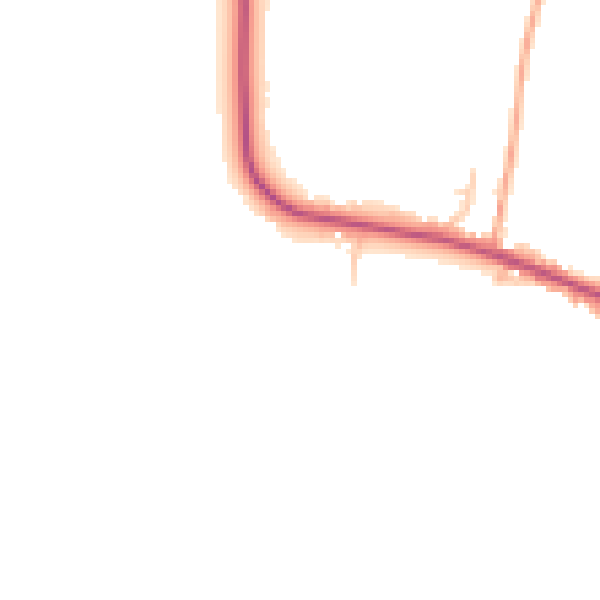 Daytime road noise heatmap for WR6 5NQ