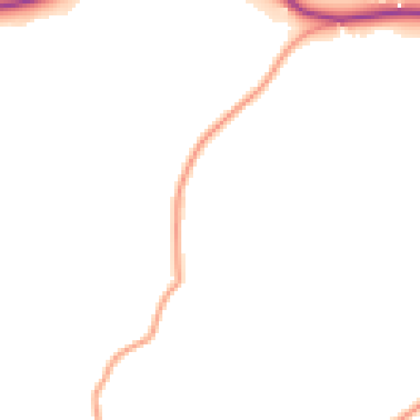 Daytime road noise heatmap for WR6 5RD