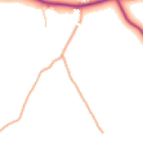 Daytime road noise heatmap for WR6 5TF